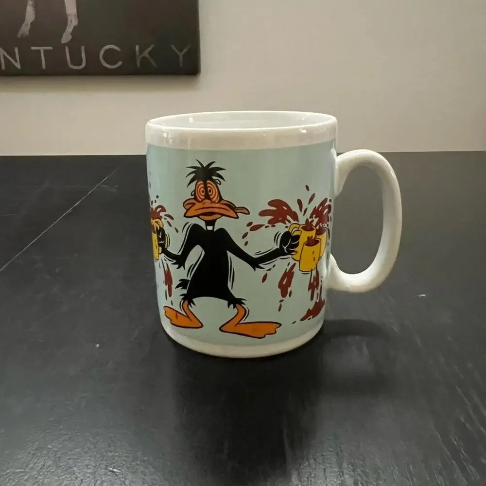 Warner Bros 1996 Coffee Themed White  Cartoon‎ Mug